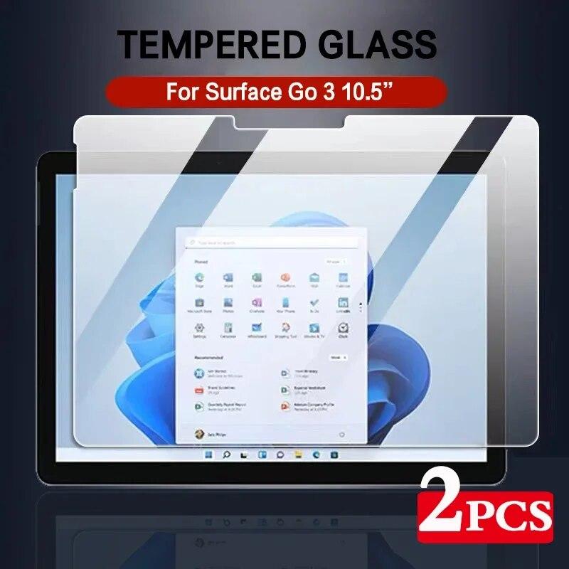 Защитная пленка для экрана Microsoft Surface Pro 4, 5, 6, 7, 8X9, 13 дюймов, 12,3 Go 2, 3, 2 шт., защитная пленка против царапин, прозрачное закаленное стекло