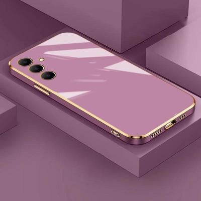 Чехол с гальваническим покрытием Funda для Samsung Galaxy A06 A55 A35 A25 A15 A54 A34 A16 A33 A23 A24 A73 A53 A52 A72 A05 A05S