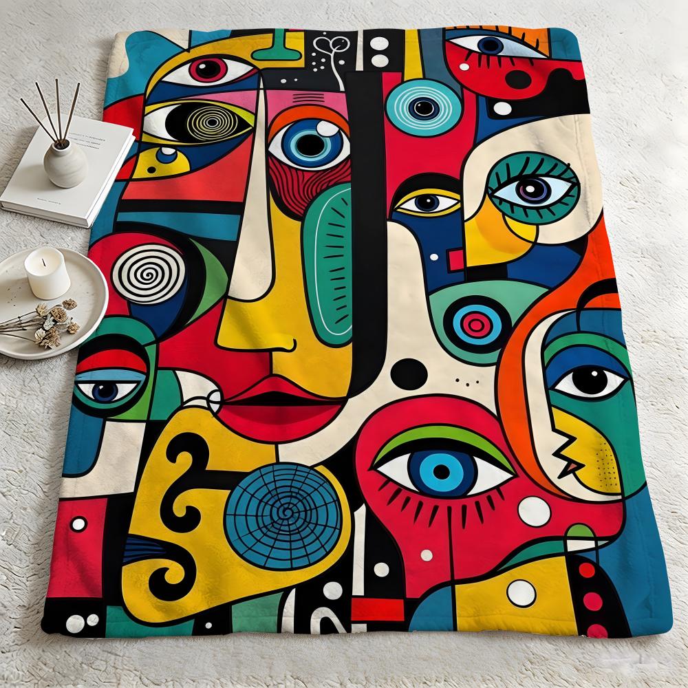 artist PPablo PicassoO Throw Warm Soft Flannel Blanket Multiuse for Sofa Bed Camping Travel Nap