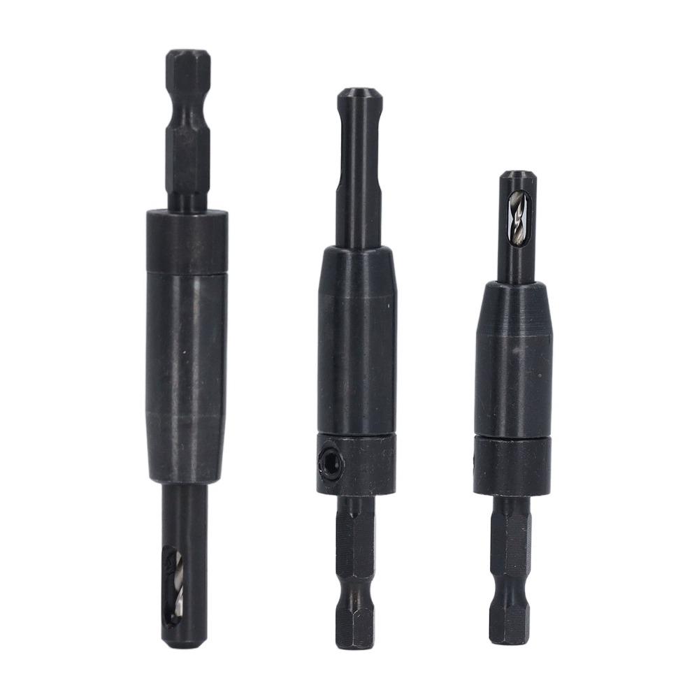 3 PCS Clic-Change Self Centering Drill Bit Set Cabinet and Door Hinge Installation