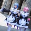Аниме Ram Rem Lolita Maid Костюмы для косплея Vestido Re:Zero Kara Hajimeru Isekai Seikatsu костюмы на Хэллоуин для женщин платье Лоли