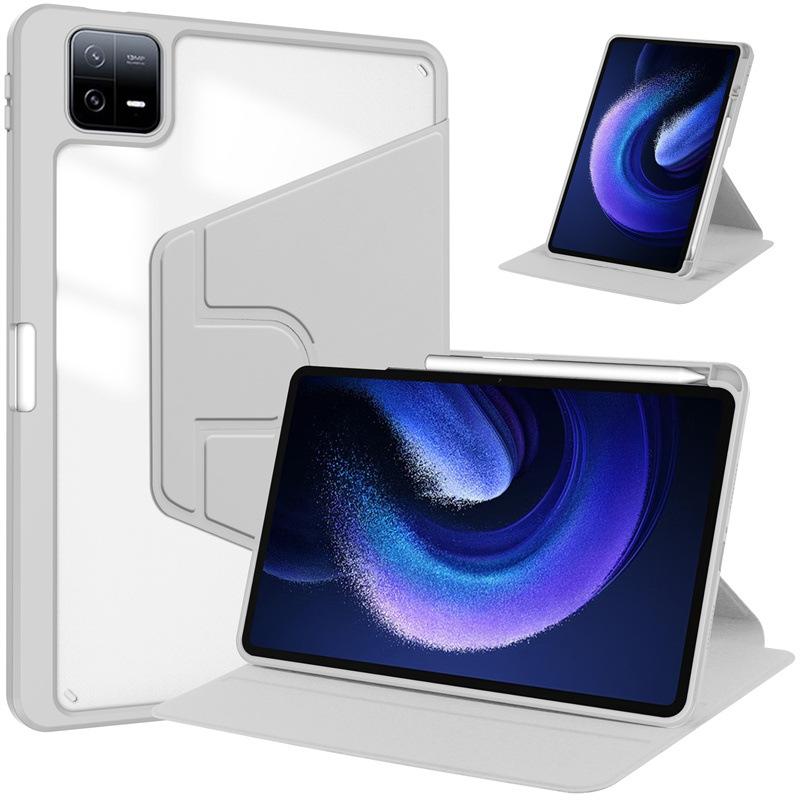 360 Rotation Stand Case For Xiaomi Mi Pad 8 7 6 5 Pro Redmi Pad 2 SE 11 12.1 inch Tablet Case Clear Hard Acrylic Cover Case