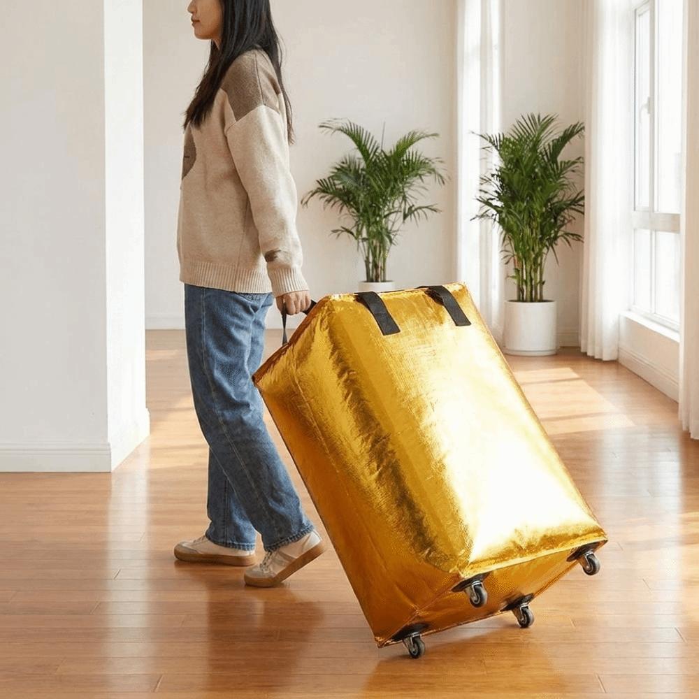 Dust-proof Wheeled Moving Storage Bag Large Capacity Moving Package Bag Clothes Organizer for Home