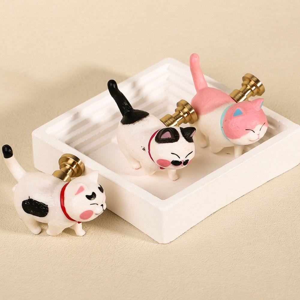 Resin Wardrobe Door Knob Handle Lovely Hanging Hooks Furniture Cat Shape Drawer Knobs Kids Bedroom