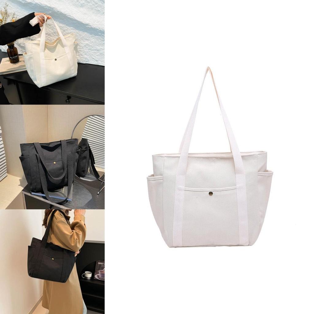 Spacious Canvas Tote Bag For Work And Leisure Stylish Commuter Must-have Accessory