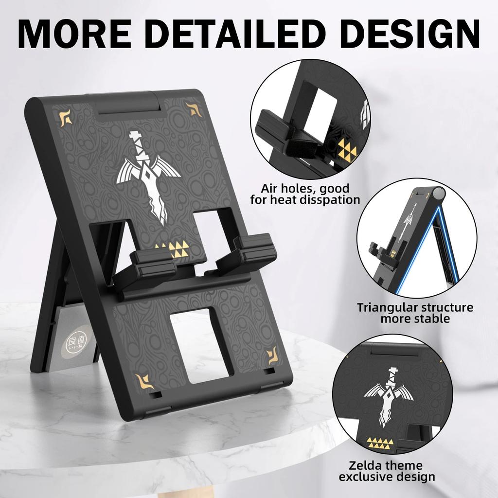 Подставка Switch, складная игровая подставка для консоли Switch, регулируемый держатель в стиле Zelda для Nintendo Switch/OLED/Lite/Steam Deck/Ipad/Smartphone/Kindle
