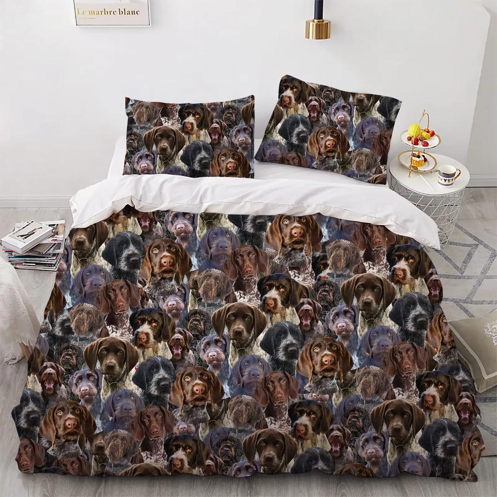 Cute Maltese Dog Duvet Cover Set Dog Breed Theme Bedding Set Microfiber Kawaii Animal Quilt Cover Twin King For Pet Lover Gifts