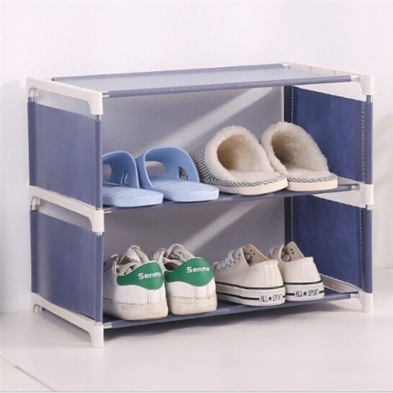 3/4Tier Shoe Tower Shelf Shoes Rack Organizer Shelf Storage Cabinet Nonwoven Shelf