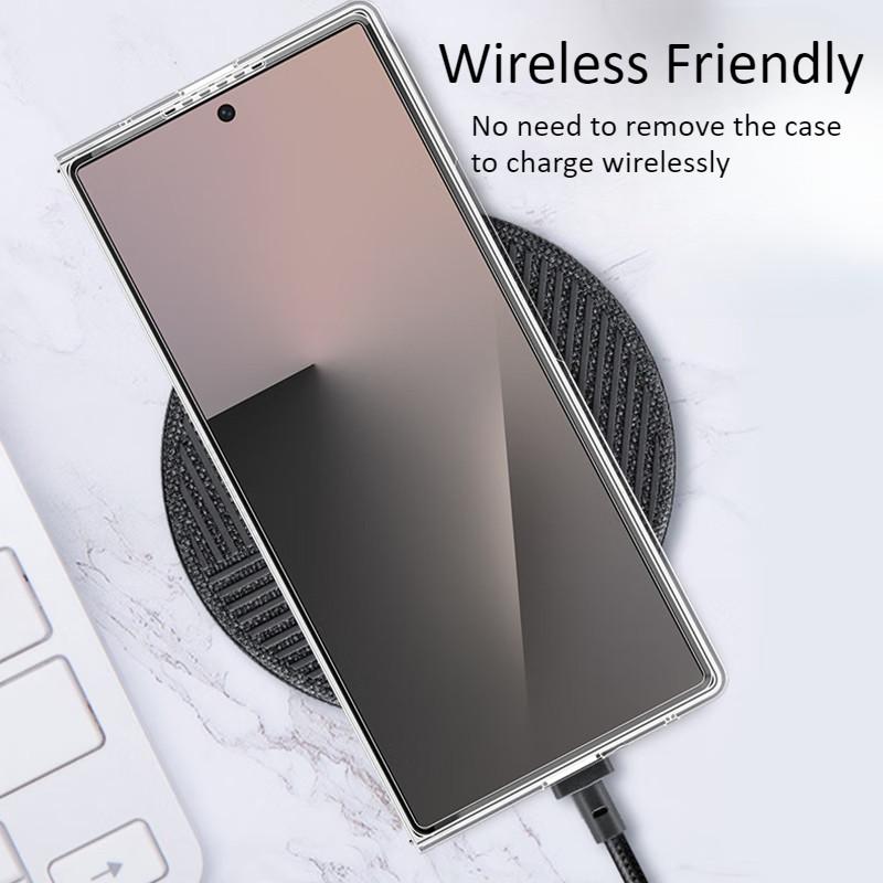 For Samsung Galaxy Z Fold 7 6 5 W26 W25 W24 Frameless PC Phone Case zfold special edition Ultra-thin Transparent Protective Back Cover Shell