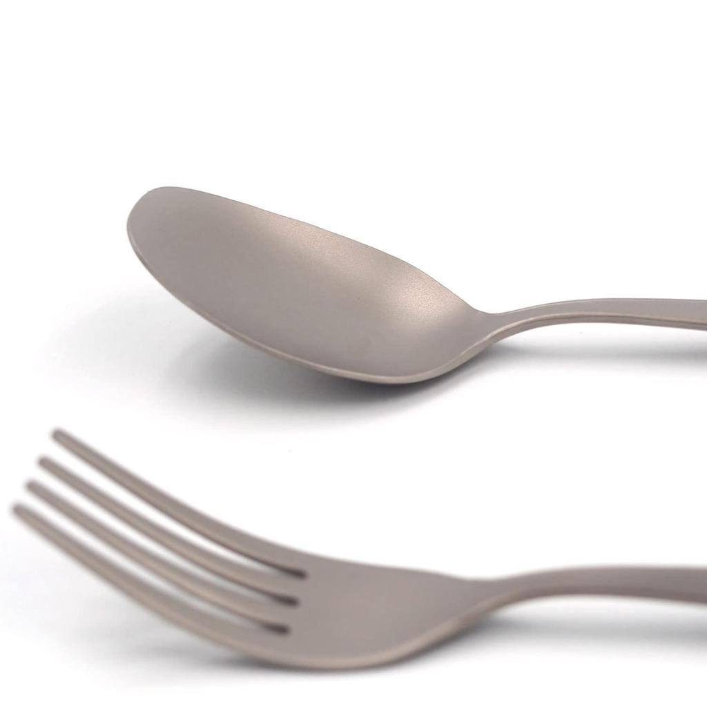 В Village blacksmith набор столовых приборов для кемпинга из чистого титана с футляром Титановый набор, изготовленный в [Сделано в Tsubame-Sanjo] (ложка вилка) MK-6029 ложка/вилка