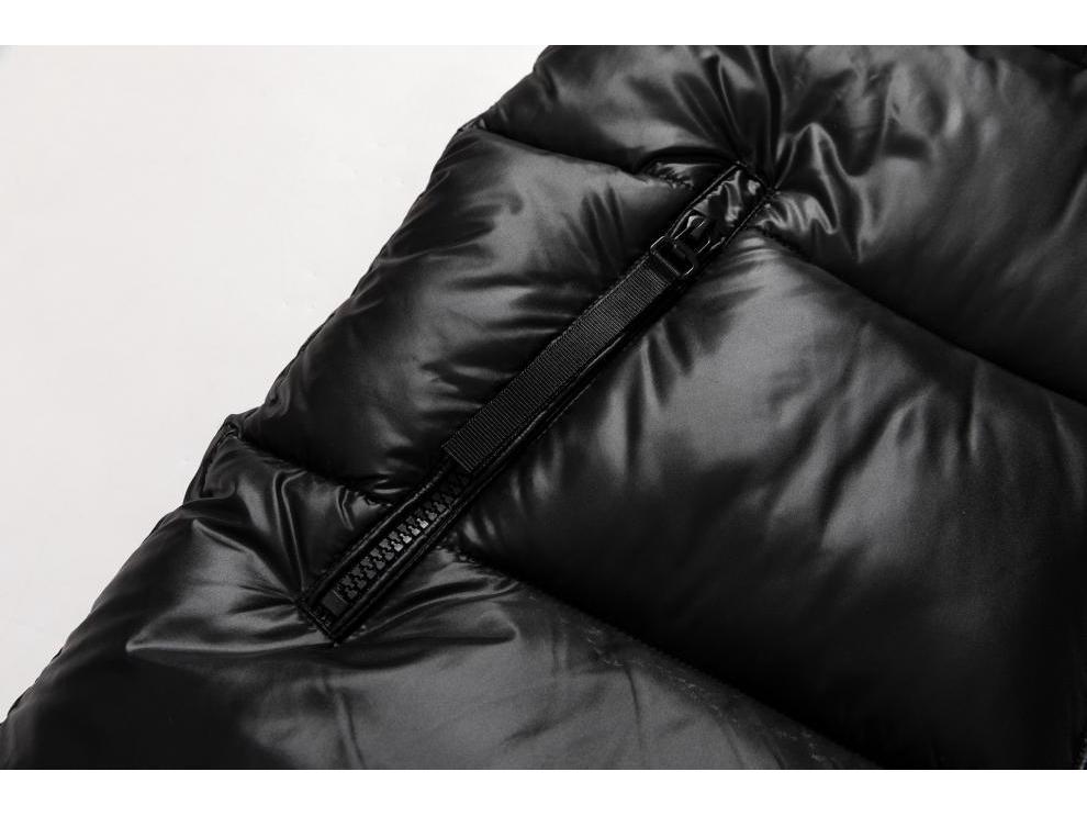 Зимний жилет из хлопка с пухом и съемным капюшоном, черный с золотом, унисекс, укороченный, утолщенный