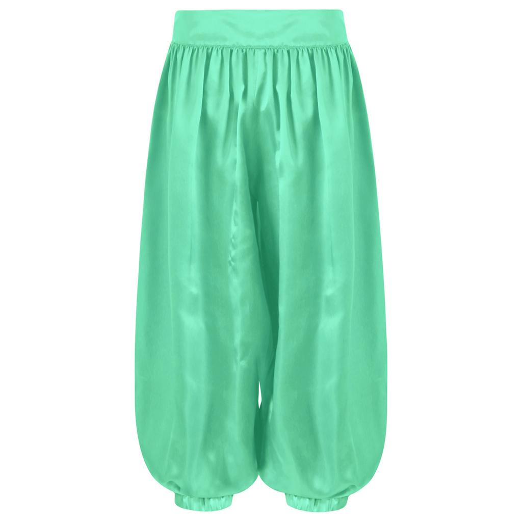 Детский сценический костюм, атласные шаровары с потайной молнией для тематических вечеринок