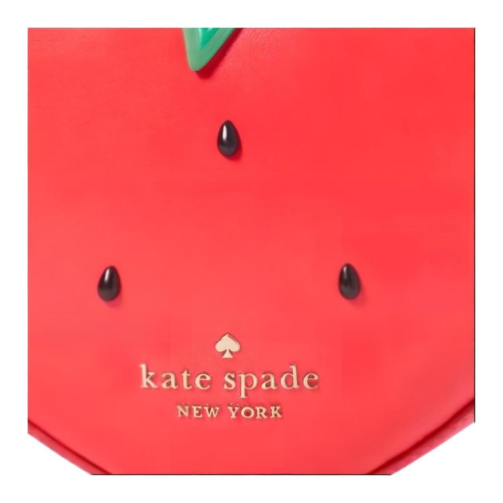 Kate Spade Smooth Leather Shoulder Bag, Crossbody Bag Women's Red Multicolor KG746-600