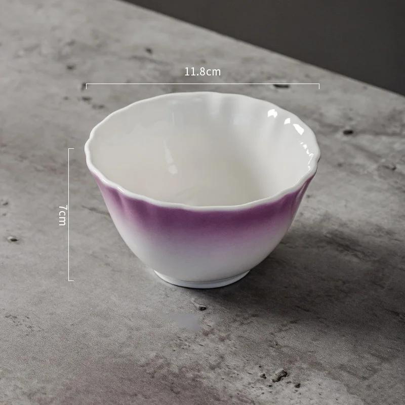 Легкая роскошная фиолетовая керамическая тарелка для изысканных блюд в ресторане высокого класса, рыбная тарелка, десертные тарелки для послеобеденного чая во французском стиле