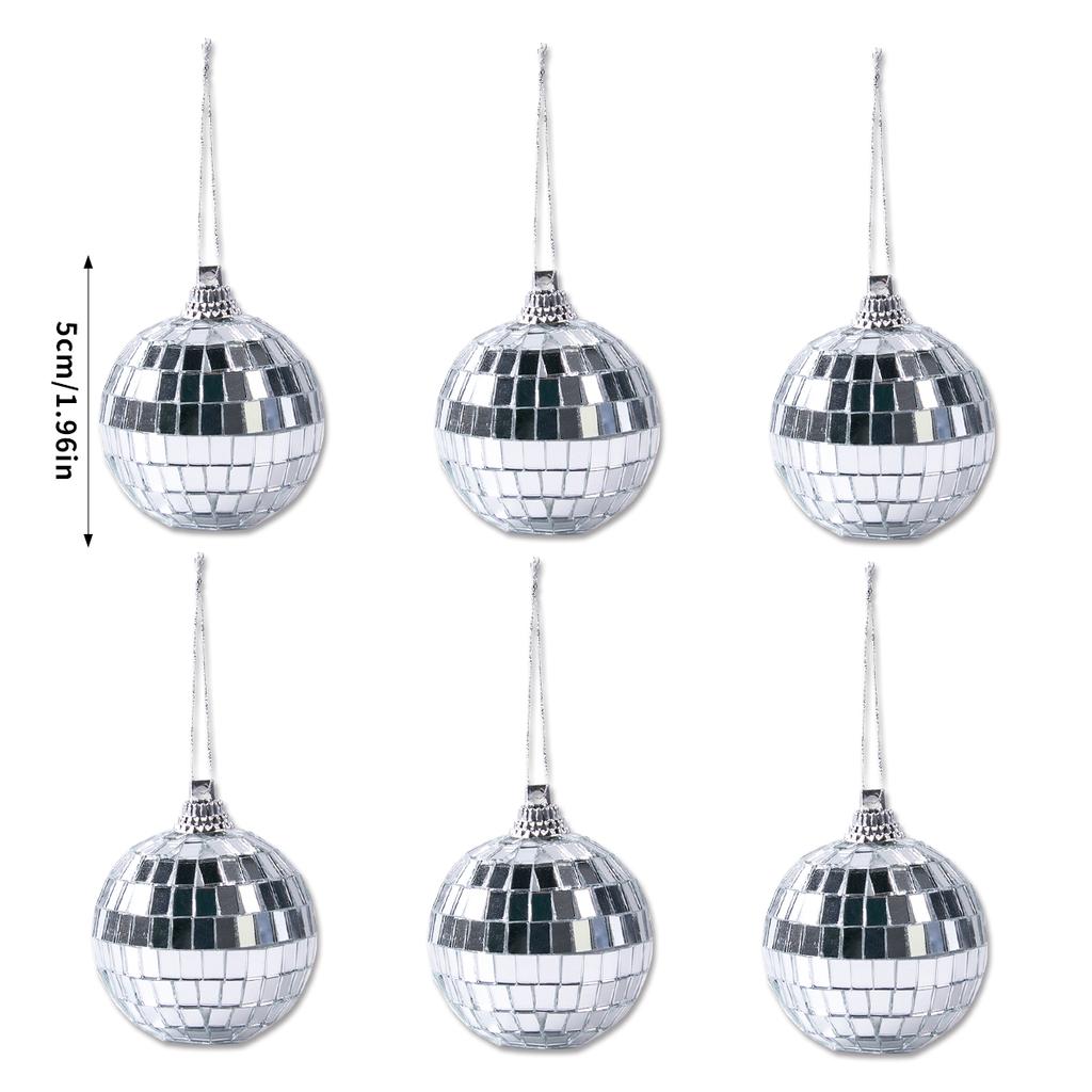 3-10cm Disco Mirror Balls Silver Hanging Ball for 50s 60s 70s Disco DJ Light Effect Party Bachelorette Wedding party Decoration