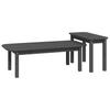  Coffee Table Set, Gray, 2 Pcs, Solid Pine Wood