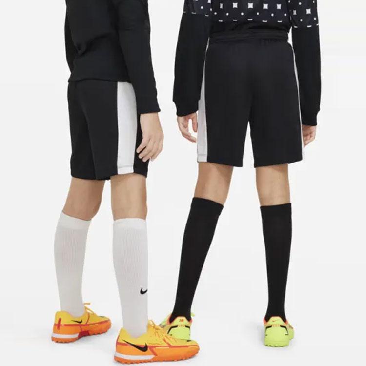 Nike Шорты детские Dri-FIT Academy 23 с цветным блоком и логотипом, прямые, черные DX5476-010