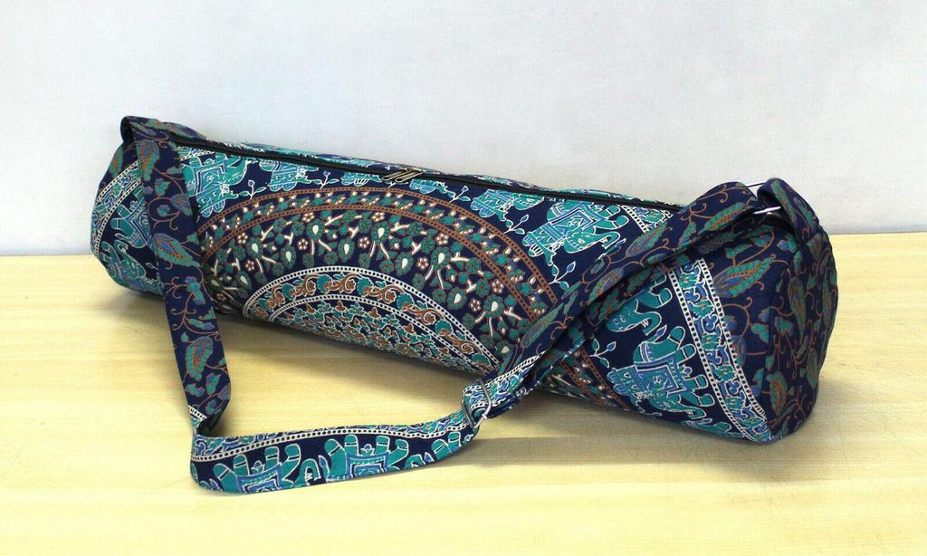 Mandala Yoga Mat Bag, Indian Yoga Mat Bag, Handmade Sport Gym Bag, Carrier Bag, Pilates Bag, Fitness Bag, Excercise Bag