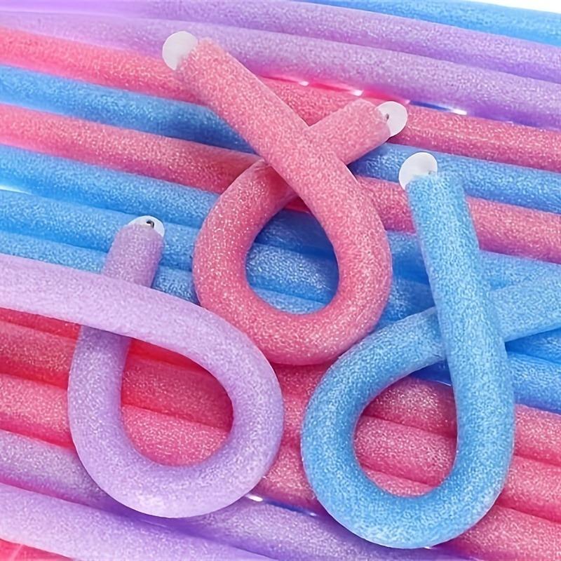 20Pcs Flexible Heatless Hair Rollers Soft Foam Twist Curl Rods for DIY Curly Hair Styling Random Colors 14x240mm Set