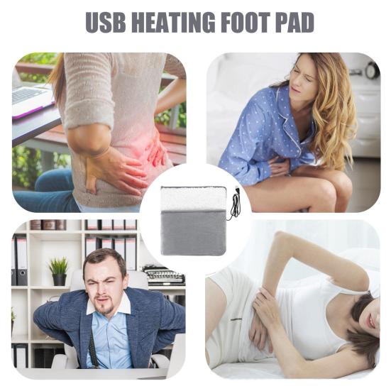 Electric Foot Warmer Fast Heating Extra Large Pad Constant Temperature Auto Shut-Off Detachable Easy To Clean Double-Side Feet Heating Pad