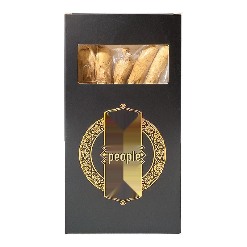 Changbai Mountain Sun-Dried Ginseng Gift Box - Whole White Ginseng Roots with Beard for Soup, Wine, and Health Supplements