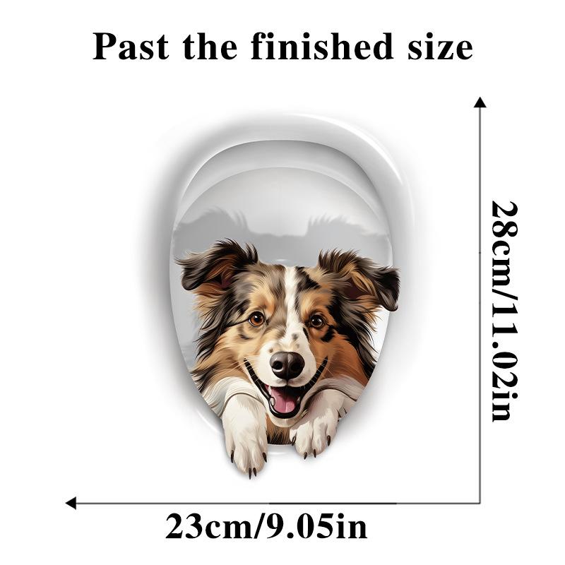 3D мультяшные яркие наклейки для туалета с котом, наклейки с милыми животными, собаками, белками для туалета, украшения ванной комнаты, водонепроницаемые наклейки