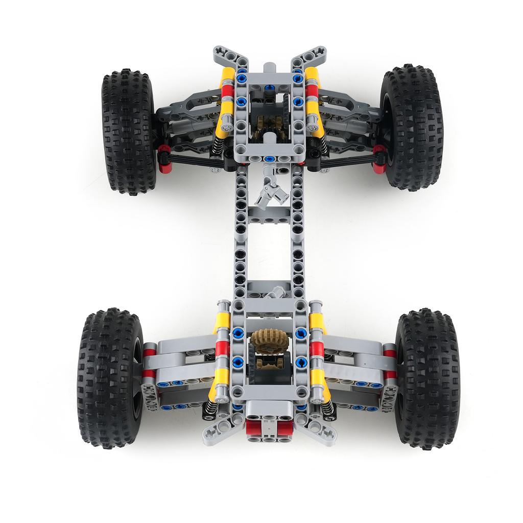 MOC 4WD Независимая Подвеска Дифференциал Шасси Рулевая Ось Строительные Блоки Четырехколесный Привод Техническая Машина Запчасти Игрушки Подарок для Детей