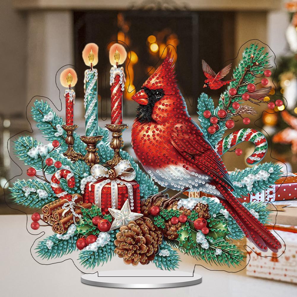Christmas Table Top Diamond Painting Ornament Kits Animal Diamond Painting Desktop Ornaments Kit for Home Office Desktop Decor