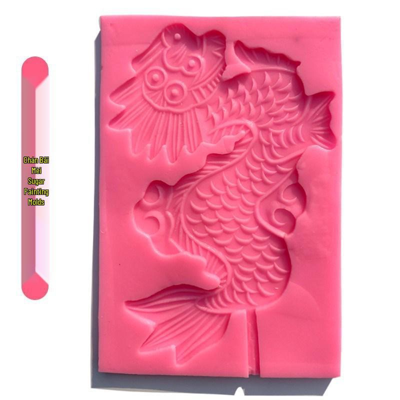 Zodiac Animal Silicone Mold Set: Cartoon Sugar Painting Lollipop Cow Template.