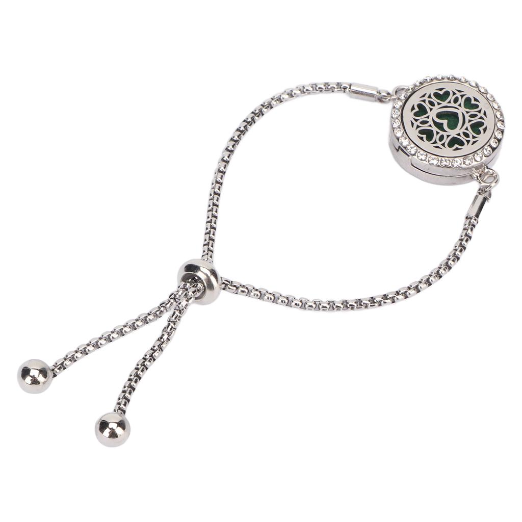 Браслет-диффузор для ароматерапии, полый, из нержавеющей стали, регулируемый, с эфирными маслами, браслет для духов