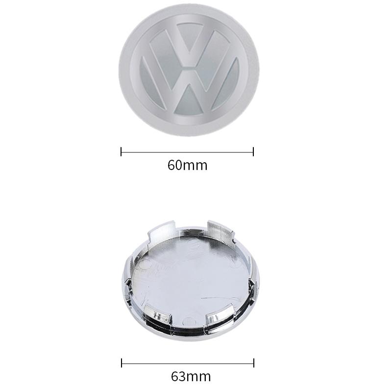 FUVLN1 60/63/68mm Car Wheel Center Hub Cap Logo Tyre Rims Badge Cover For Volkswagen VW Scirocco Golf MK6 Polo Tiguan PASSAT GTI R Line