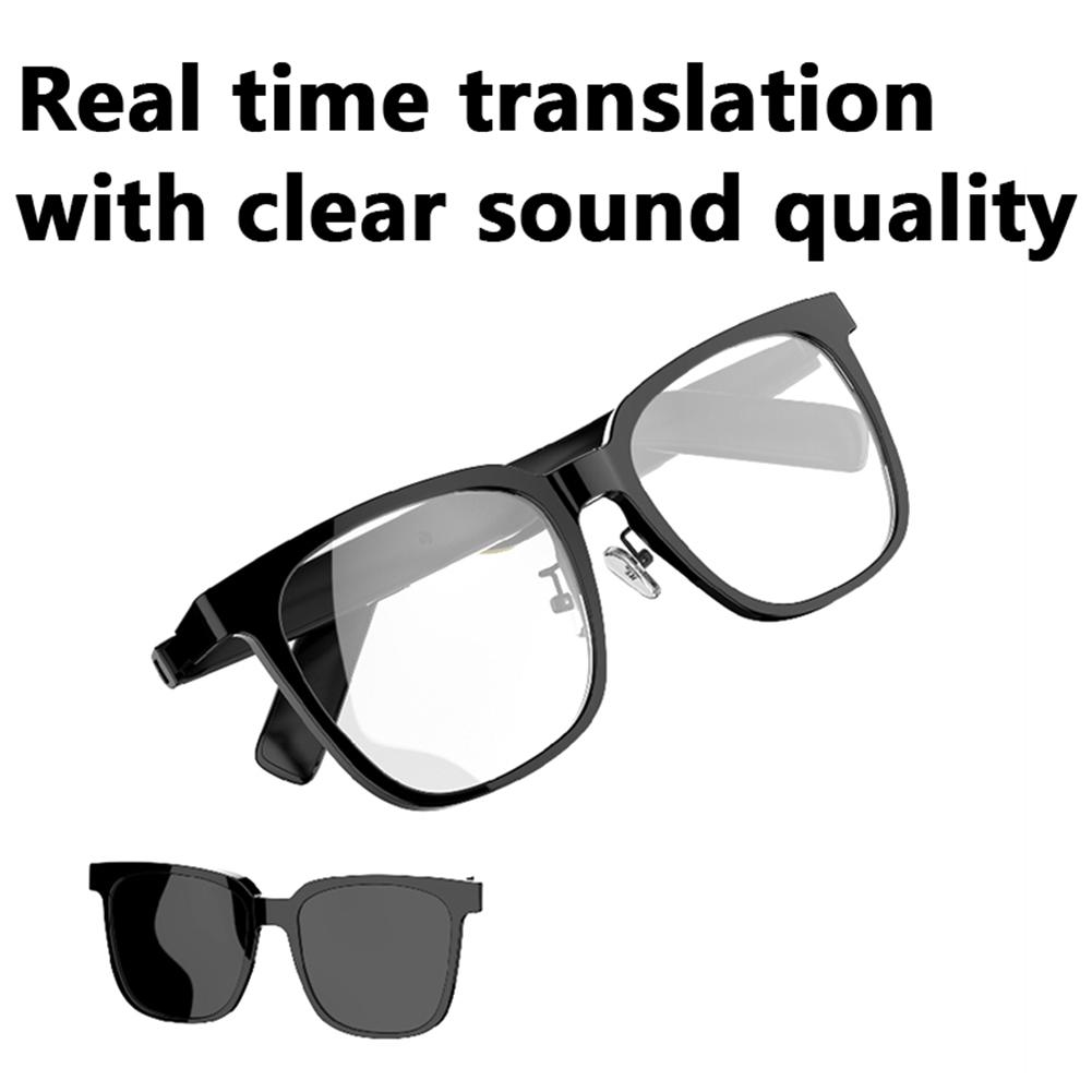 Intelligent Translator Glasses 144 Languages Portable Music Play Glasses Rechargeable Wireless Sports Sun Glasses for Men Women