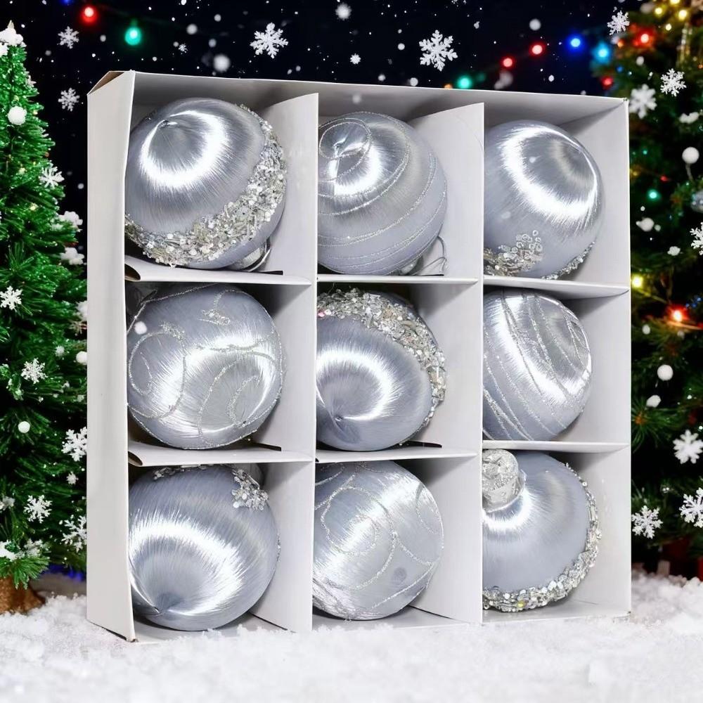16Pcs/set 8 CM Christmas Tree Ornaments 9 Pcs Xmas Tree Decorations Home Decor