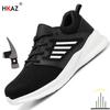 Fashion Safety Shoes Men Steel Toe Sneakers Puncture Proof Breathable Work Boots Man Comfy Work Shoes Slip And Oil Resistant