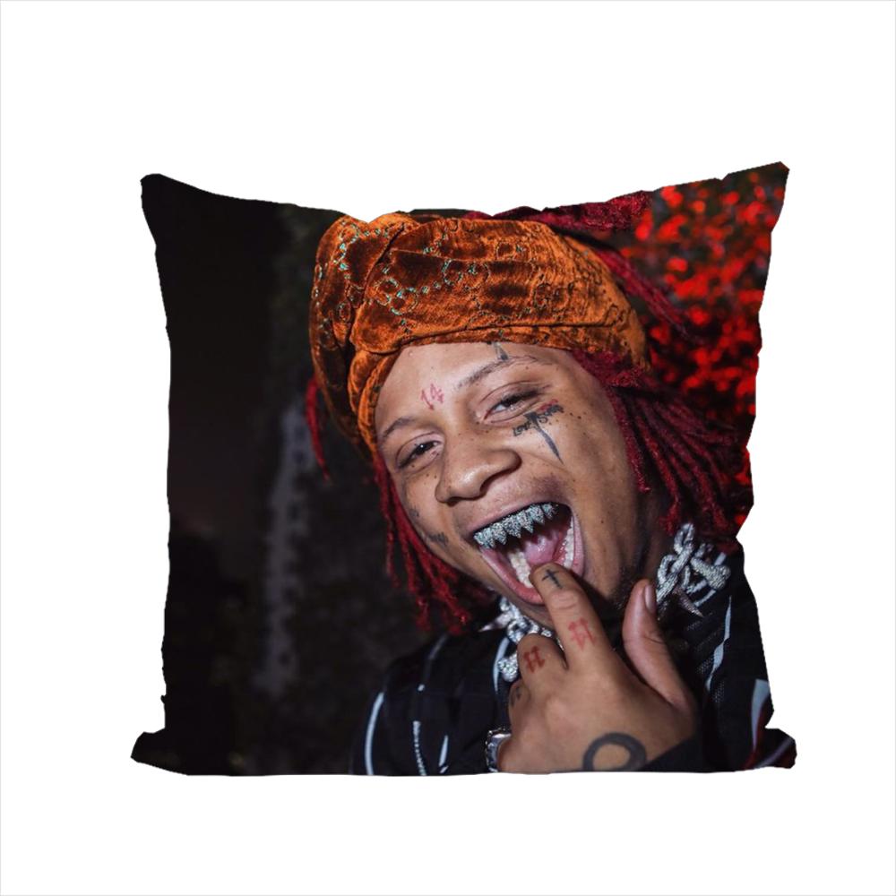 RAPPER TTrippie Redd Pillow Case For Car Sofa Decorative Home Doublesided Print Plush Square Throw Pillow Cushion Cover