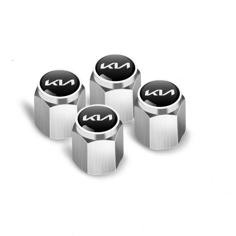 Set of 4 Metal Car Wheels Tire Valve Caps Stem Box Covers Car Accessories Styles for Kia Sportage Rio Ceed Picanto K5 K9 Sorento