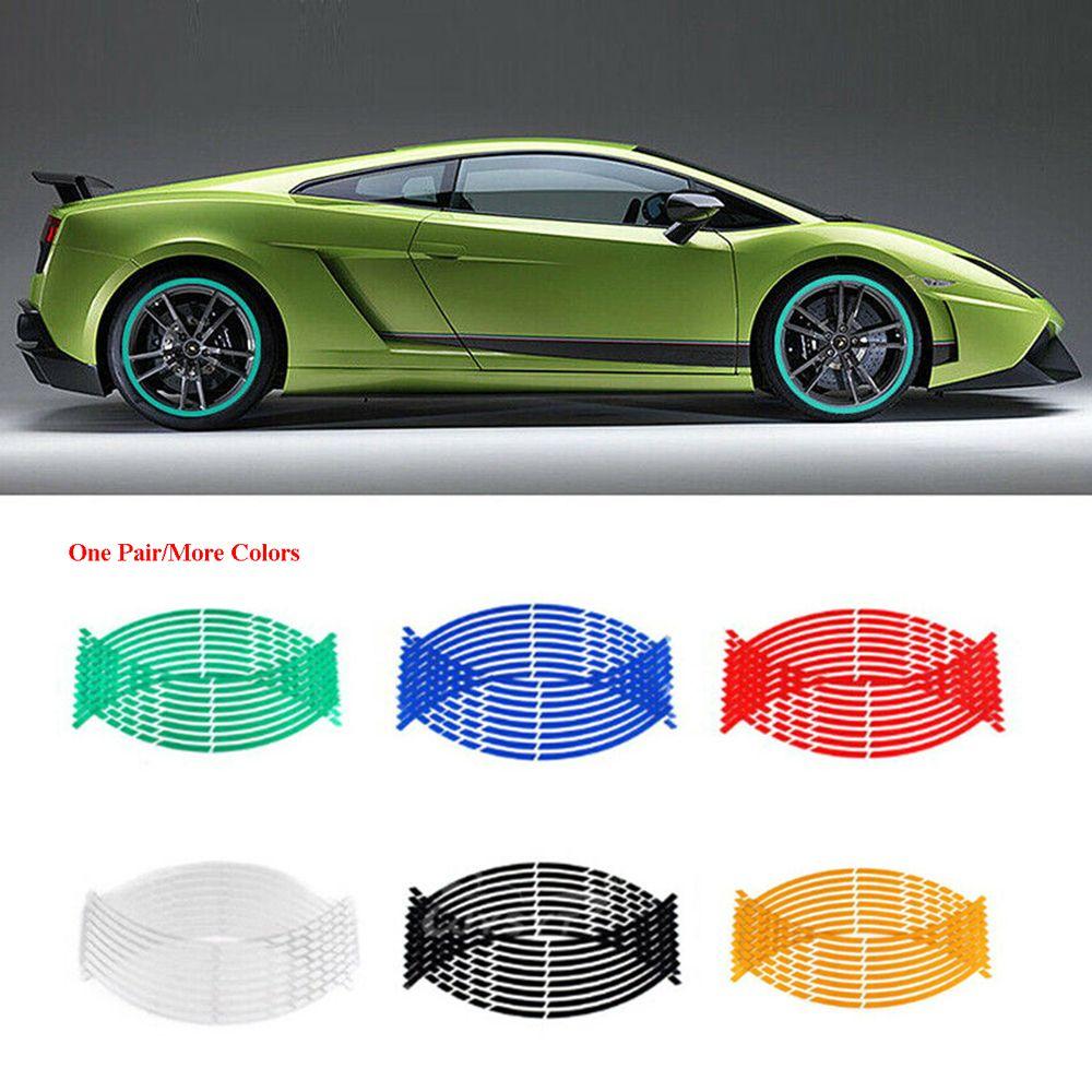 Auto Personality Wheel Decoration Wheel Sticker Reflective Rim Tape Tire Strips Motorbike Decals