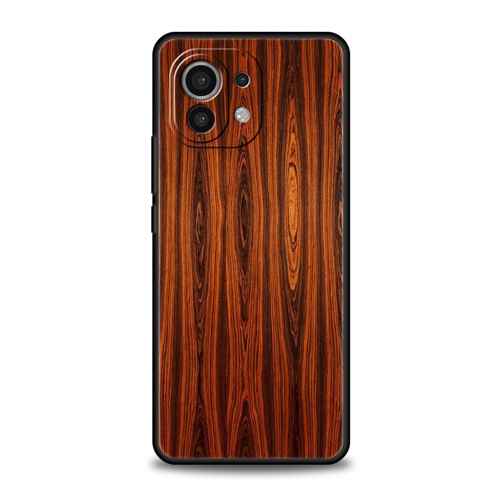 Резная деревянная чехол-накладка для телефона для Xiaomi Poco X3 NFC M3 M4 F4 X4 Pro 5G F3 GT Mi 12 11T 10 9T 10T Lite 11 Ultra Силиконовый Черный Чехол