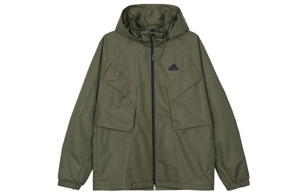 Adidas URBAN OUTDOOR Jackets Men's Strata Olive Green Hooded Moderate