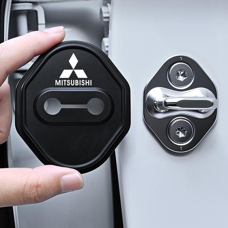 Car Door Lock Cover Silicone Anti-Collision Pad for Mitsubishi ASX Lancer Cordia Pajero Outlander Eclipse Galant Mirage L200 EVO
