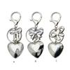 Attractive Heart shaped Keychain Pendant with Bowknot Fashionable Pendant with 3D Heart shaped for Bag and Keychains