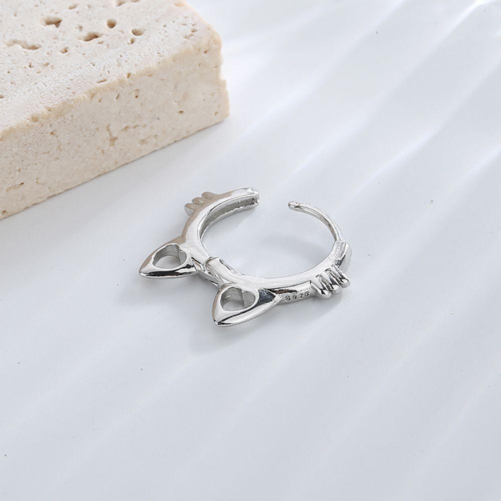 Exquisite Girls Woman Korean Copper Ear Buckle Fashion Jewelry Cat Stud Earring Cat's Paw Earring