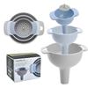 Plastic Funnel 4-piece Set 4-in-1 Multi-functional Funnel Set Kitchen Pour Oil Leakage Filter