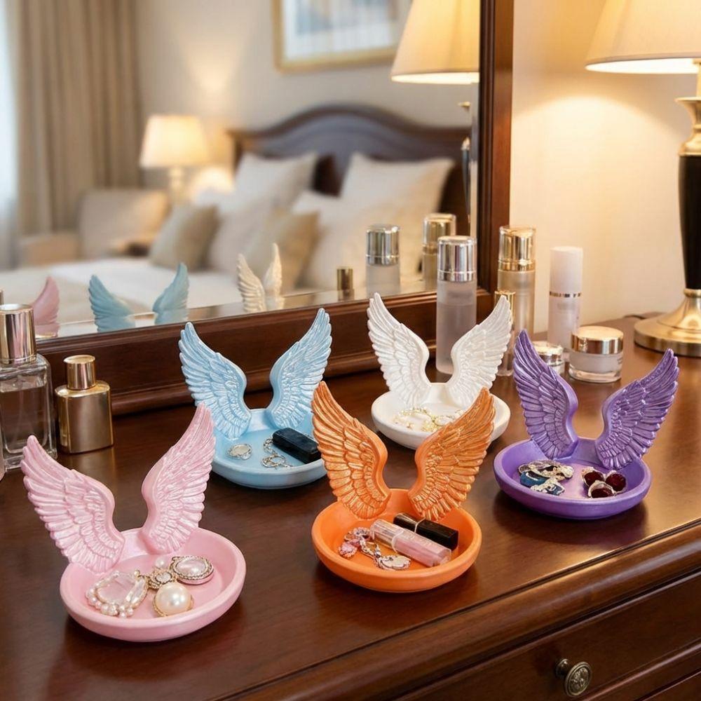 Angel Wings Jewelry Storage Tray INS Mini Key Tray Minimalist Rings Holder Women