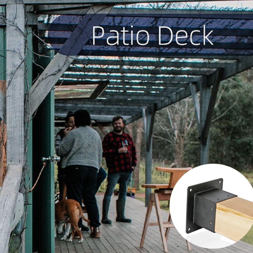 Heavy Duty Wooden Post Base Rust Proof Pergolas Support Deck Railing Installation  Deck Railing