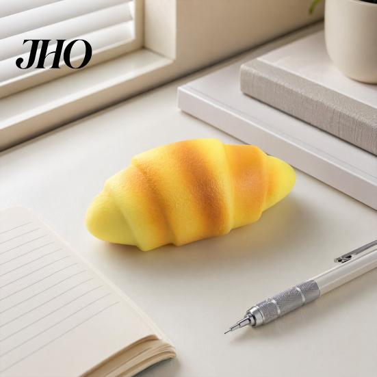 Croissant Stress Toy Relief Squeeze Toy, Simulated Bread Sensory Fidget Realistic Home Office Worker Relaxation Desk Ball
