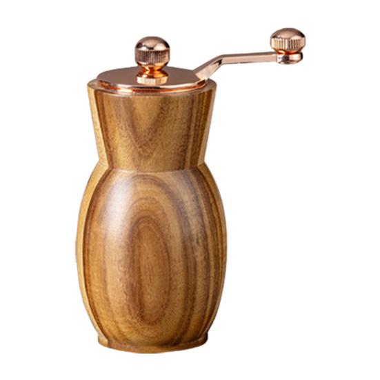 Ручная мельница для перца, современная ручная мельница с корпусом из акации, металлической ручкой, керамическими лезвиями, ретро-мельница для соли для кухни