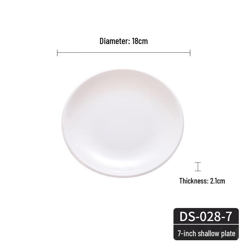 Ding Le Round Melamine Dinner Plates (10-Pack)