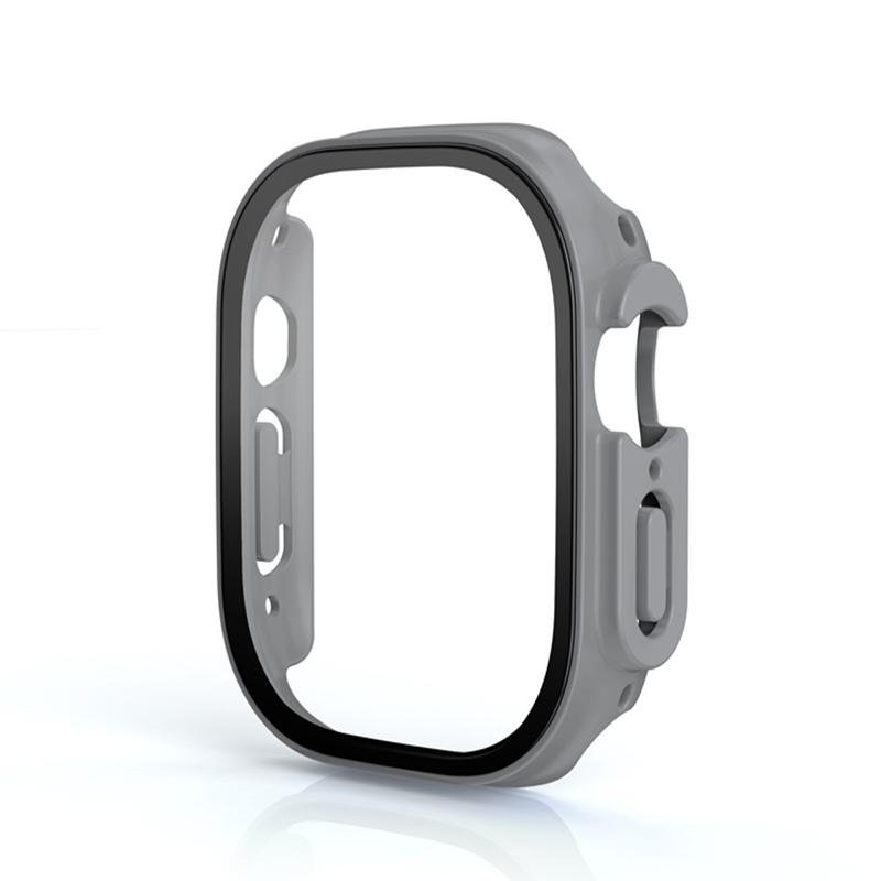 Ремешок + чехол для Apple Watch Ultra 49 мм, ремешок для умных часов, бампер для ПК + защитная пленка для экрана, закаленная крышка, аксессуары для ремешков серии iwatch