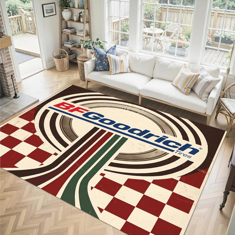 BFGoodrich Design Crystal Velvet Carpet Cozy Non?Slip Printed Rug For Bedroom Living Room Entrance